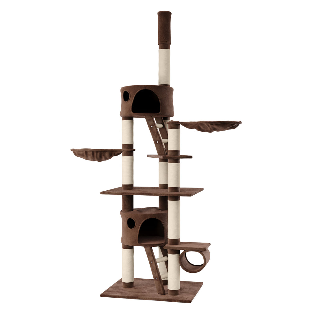 Cat scratching post, ceiling-high, 240-260 cm, brown