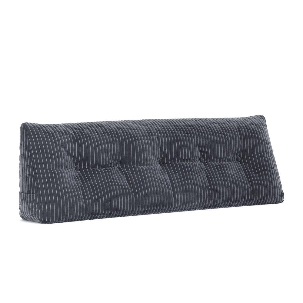Keilkissen Samt 150 x 20 x 50 cm anthrazit