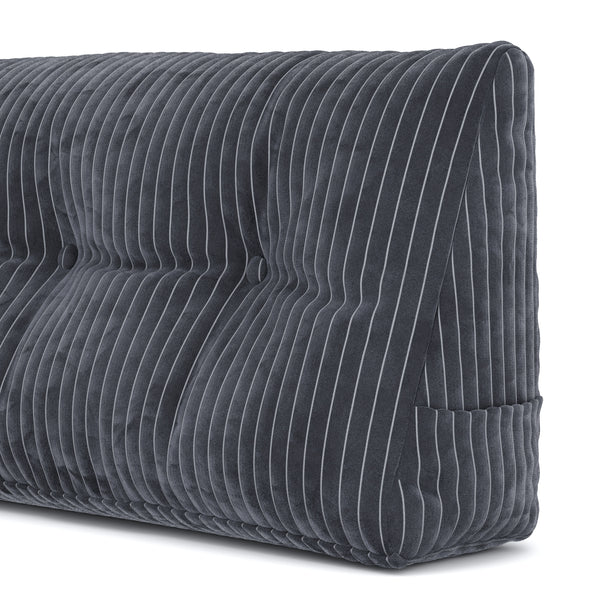 Keilkissen Samt 150 x 20 x 50 cm anthrazit