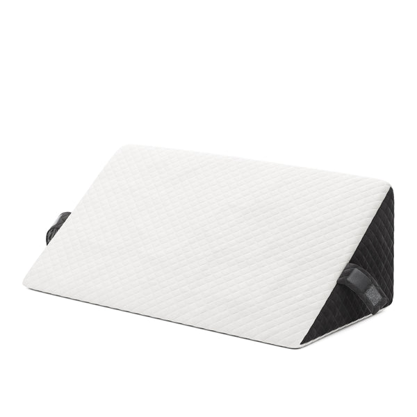 Keilkissen mit Nackenrolle 60 x 51 x 40 cm weiss/schwarz