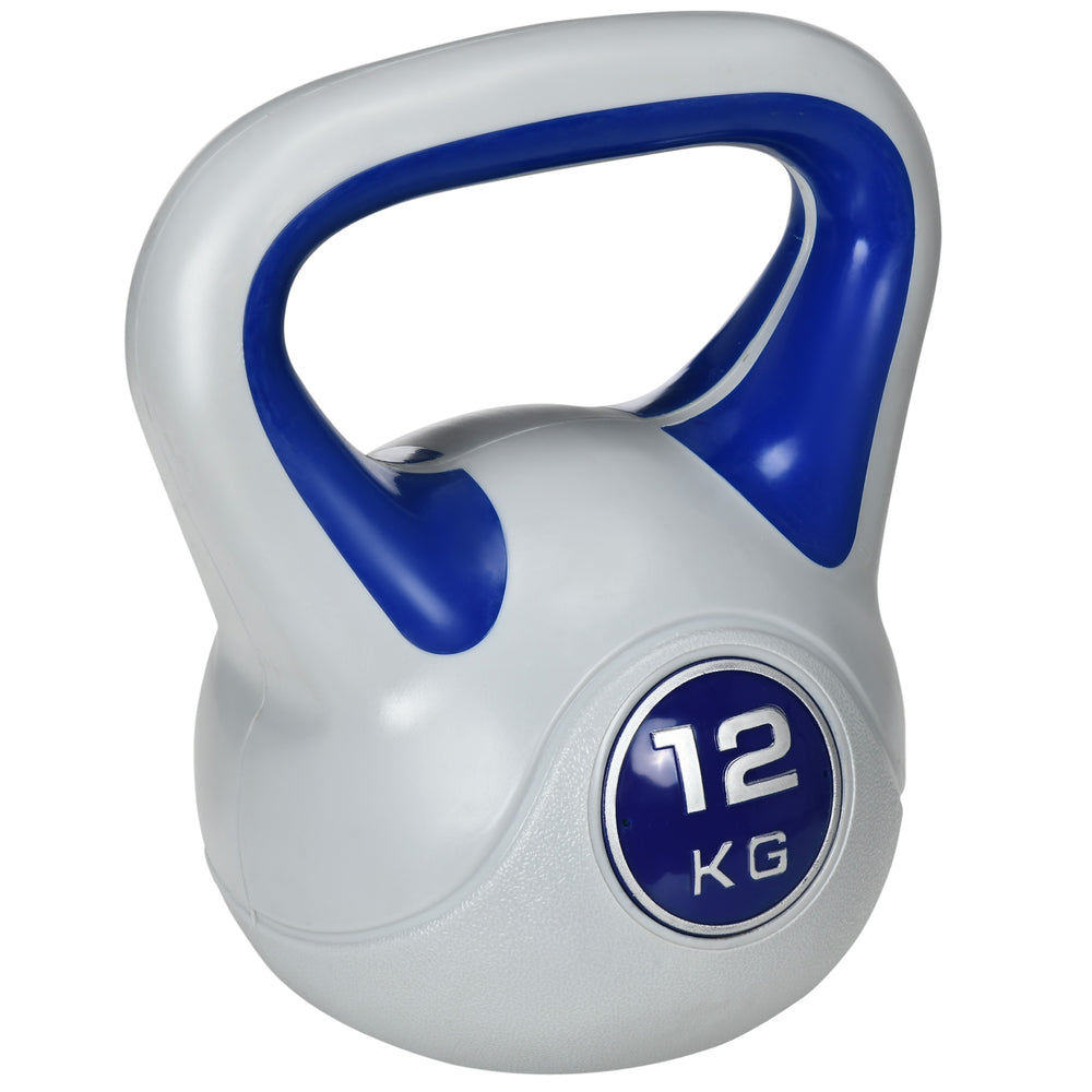 Kettlebell da 12 kg, adatto al pavimento, rivestito in plastica