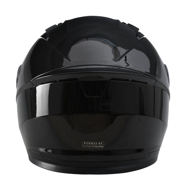 Kinder Motorradhelm schwarz Gr. 49/50