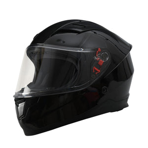 Kinder Motorradhelm schwarz Gr. 49/50