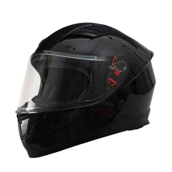 Kinder Motorradhelm schwarz Gr. 49/50