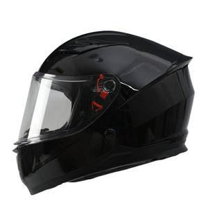Kinder Motorradhelm schwarz Gr. 49/50
