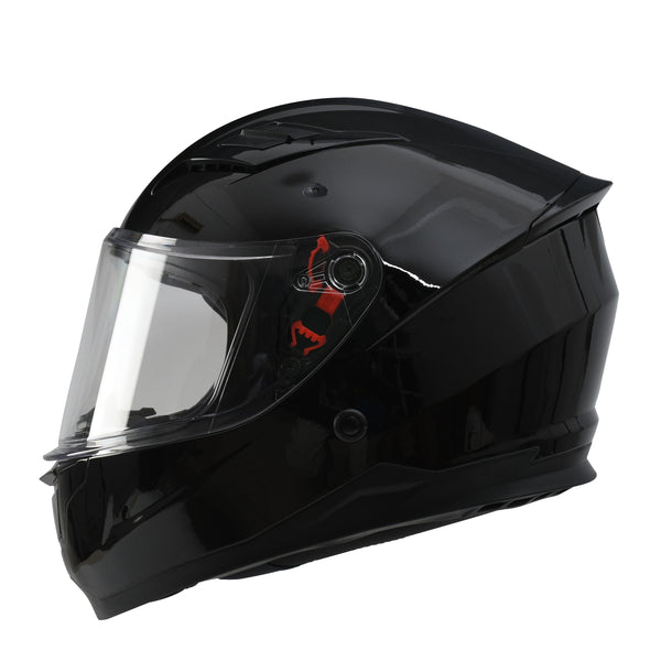 Kinder Motorradhelm schwarz Gr. 49/50