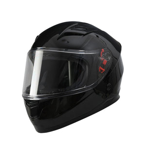 Kinder Motorradhelm schwarz Gr. 49/50