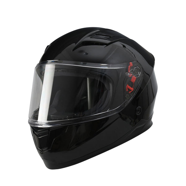 Kinder Motorradhelm schwarz Gr. 49/50