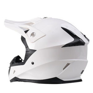 Kinder Mountainbike Motorradhelm weiss Gr. 49/50
