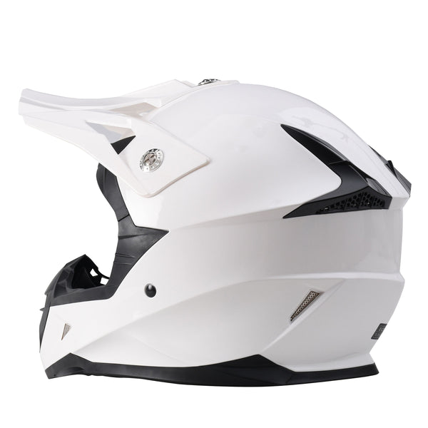 Kinder Mountainbike Motorradhelm weiss Gr. 49/50