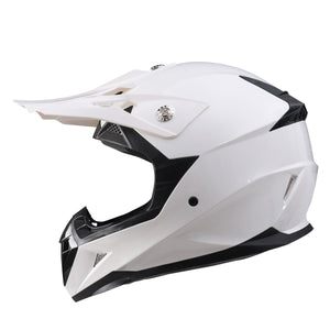 Kinder Mountainbike Motorradhelm weiss Gr. 49/50