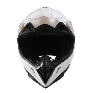 Kinder Mountainbike Motorradhelm weiss Gr. 49/50