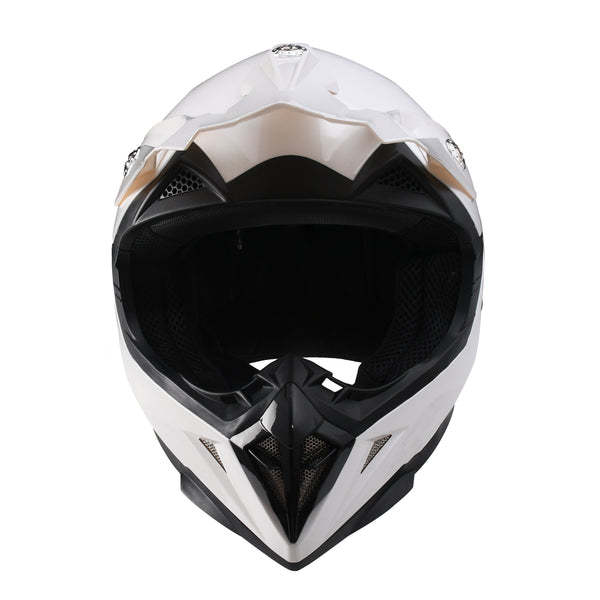 Kinder Mountainbike Motorradhelm weiss Gr. 49/50