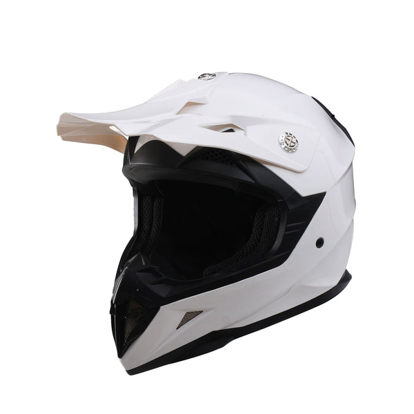 Kinder Mountainbike Motorradhelm weiss Gr. 49/50