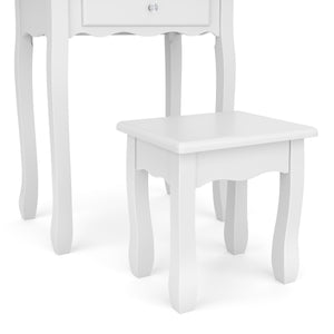 Kinder Schminktisch mit Hocker weiss