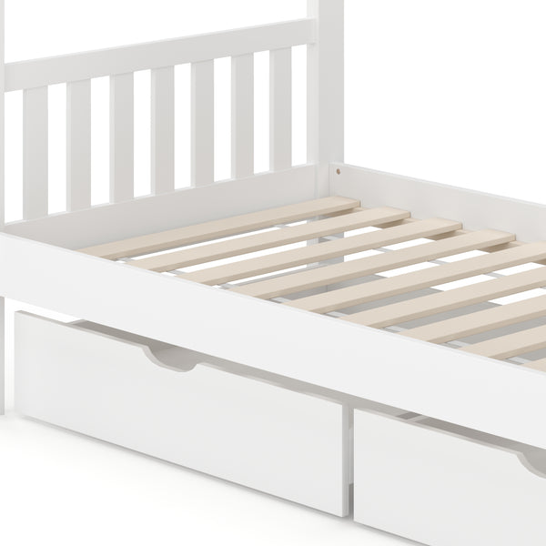 Kinderbett BEMBY mit 2 Schubladen 80 x 160 cm weiss