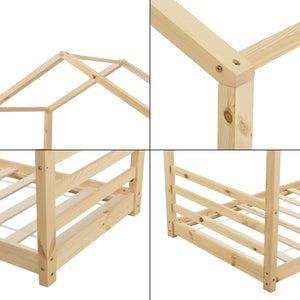 Kinderbett VardD: 90x200 cm mit Lattenrost Holz