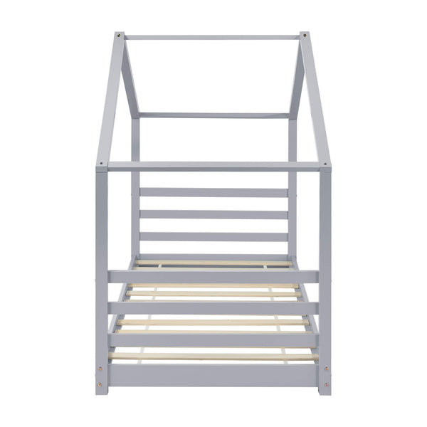 Kinderbett Vardø 90x200 cm Holz Grau