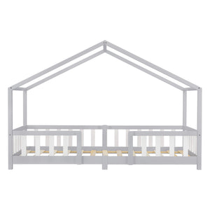 Kinderbett Treviolo 90x200 cm mit Lattenrost + Gitter Holz