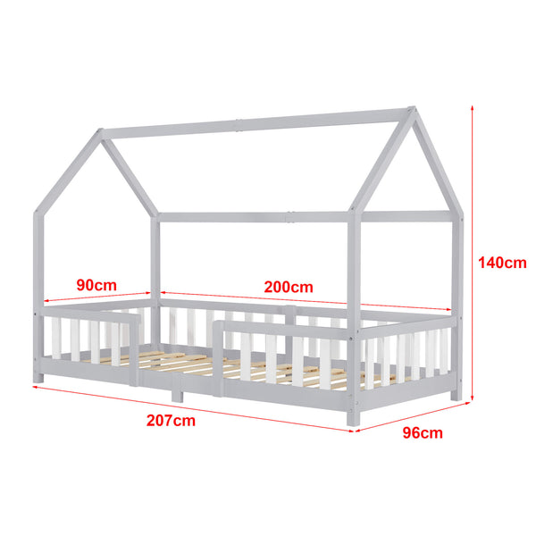 Kinderbett Sisimiut 90x200 cm mit Rausfallschutz