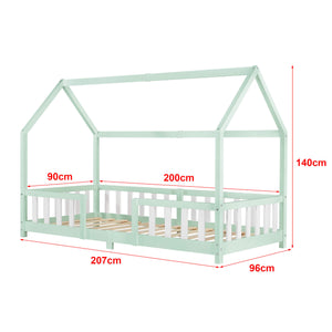 Kinderbett Sisimiut 90x200 cm mit Matratze Mint