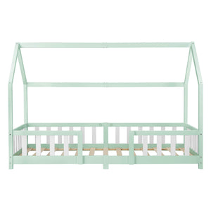 Kinderbett Sisimiut 90x200 cm mit Rausfallschutz Mint