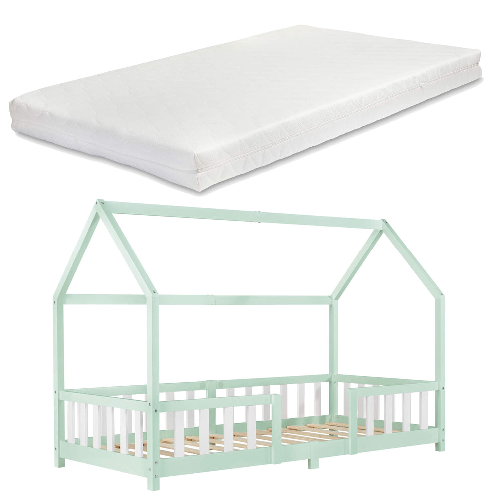 Kinderbett Sisimiut 90x200 cm mit Matratze Mint