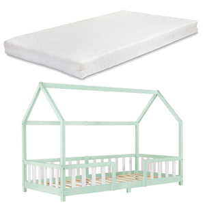 Kinderbett Sisimiut 90x200 cm mit Matratze Mint