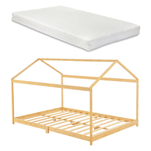 Kinderbett Vindafjord 160x200cm Bambus mit Matratze