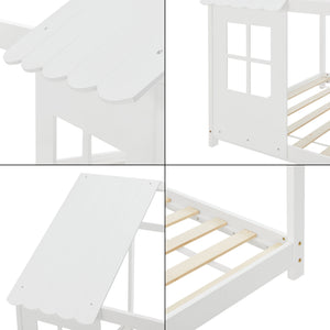 Semi-open children's bed Tostedt 90x200cm White