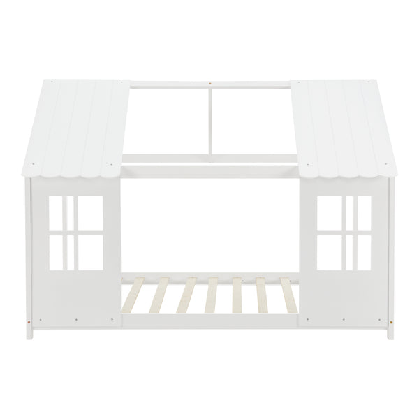 Semi-open children's bed Tostedt 90x200cm White