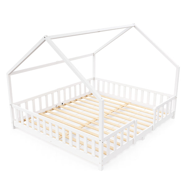 Kinderbett MAISON 180 x 200 cm weiss