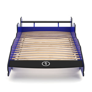 Kinderbett Rennwagen Racer blau