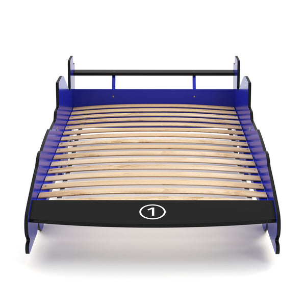 Kinderbett Rennwagen Racer blau