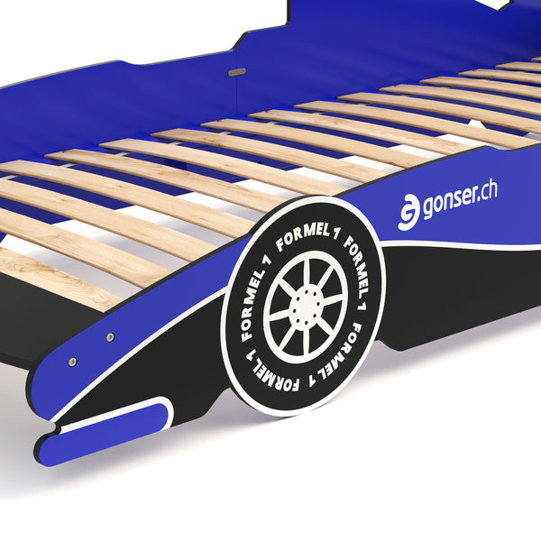 Kinderbett Rennwagen Racer blau