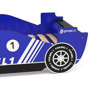 Kinderbett Rennwagen Racer blau