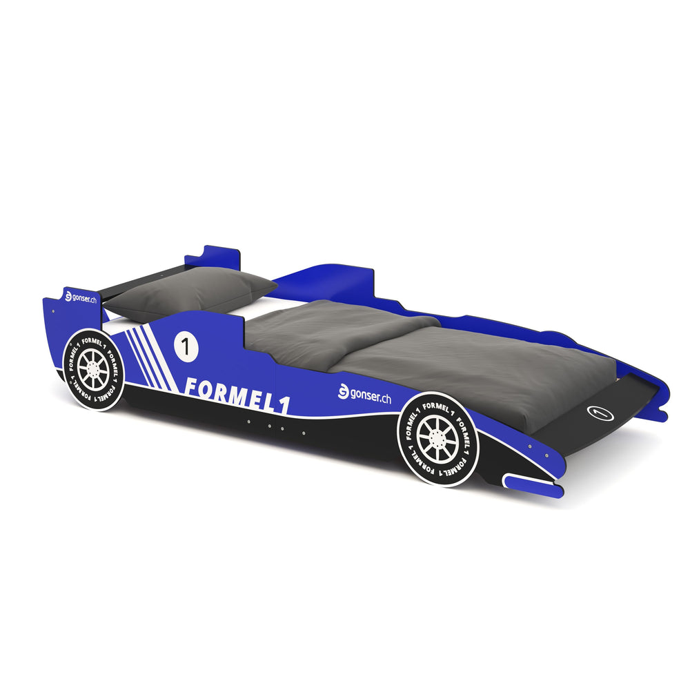 Kinderbett Rennwagen Racer blau