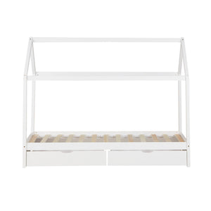 Kinderbett mit Schubladen 90x200cm Weiss