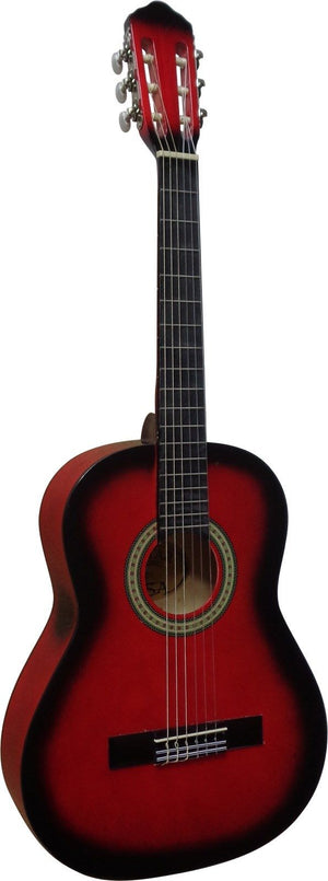 Kindergitarre Klassik 1/2 Grösse Rot schattiert