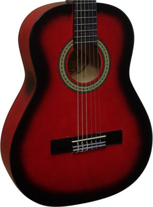 Kindergitarre Klassik 1/2 Grösse Rot schattiert