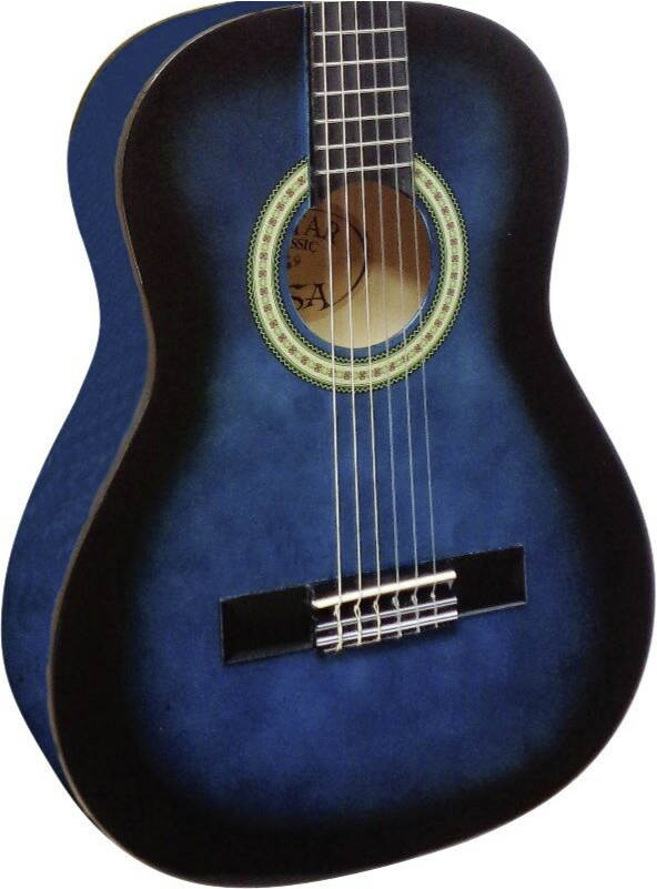 Kindergitarre Klassik 1/2 Grösse Blau schattiert