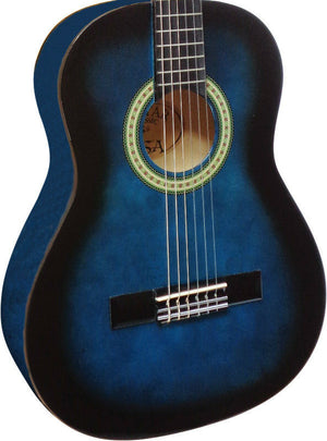 Kindergitarre Klassik 3/4 Grösse Blau schattiert