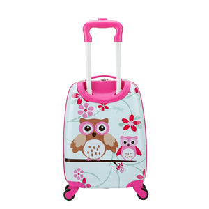 Kinderkoffer Hartschalenkoffer Eule rosa