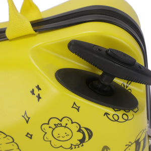Kinderkoffer Hartschalenkoffer mit Sitzfläche Biene gelb