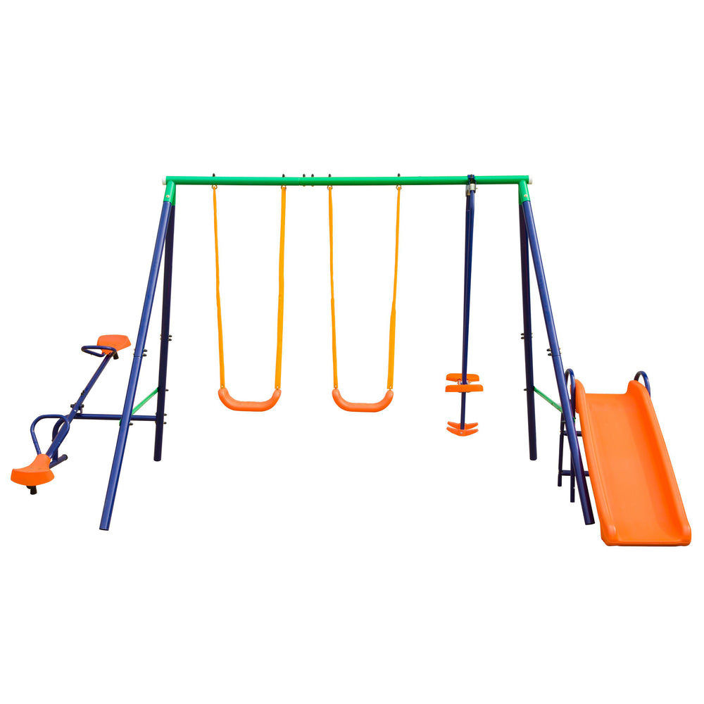 Altalena da giardino per bambini con scivolo e altalena a bilico