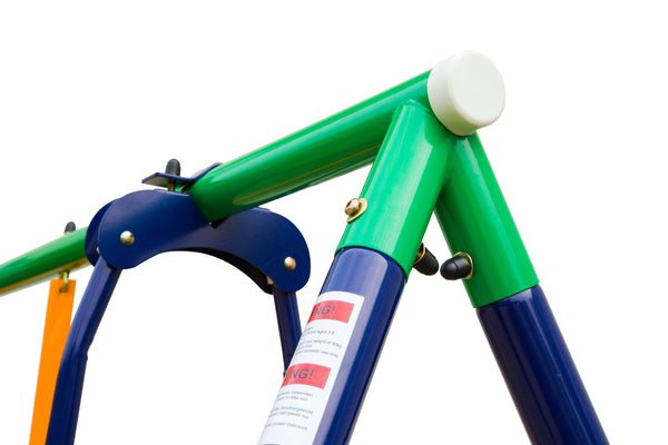 Garten-Kinderschaukel mit Rutschbahn + Wippe