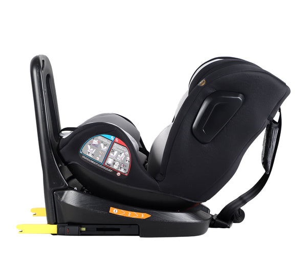 Kindersitz Auto 360° drehbar grau