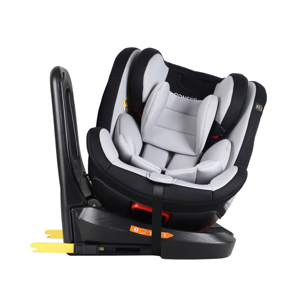 Kindersitz Auto 360° drehbar grau