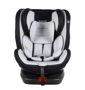 Kindersitz Auto 360° drehbar grau