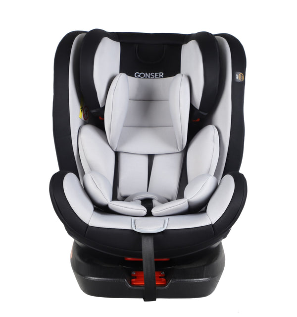 Kindersitz Auto 360° drehbar grau